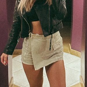 Zara Light Green Denim Skort